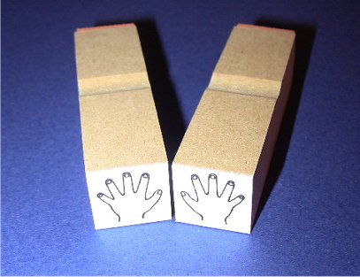 画像1: 「指使いを教えるための手のスタンプ」（手形シルエット）